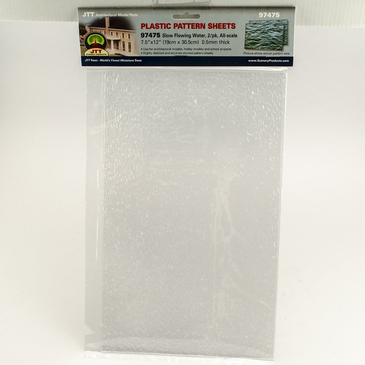 JTT Slow Flowing Water Pattern Sheets - 10 mm, 2-Pack | 97475– product image