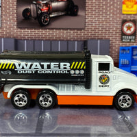 Loose Hot Wheels - Water Department Water Tanker (1991) - White, Orange and Black