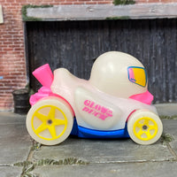 Loose Hot Wheels - Luck N'Roll Rubber Ducky - Pink and Blue GLOW IN THE DARK