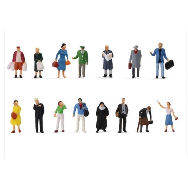 Rock Island Hobby Painted Standing People – 15 Figures – HO Scale