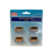 Rock Island Hobby HO Scale Park Benches 4 Pack — exact product view