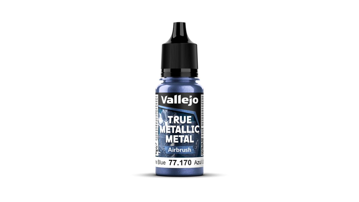 Vallejo 77.170 Ultramarine Blue Airbrush True Metallic Metal 18 ml bottle