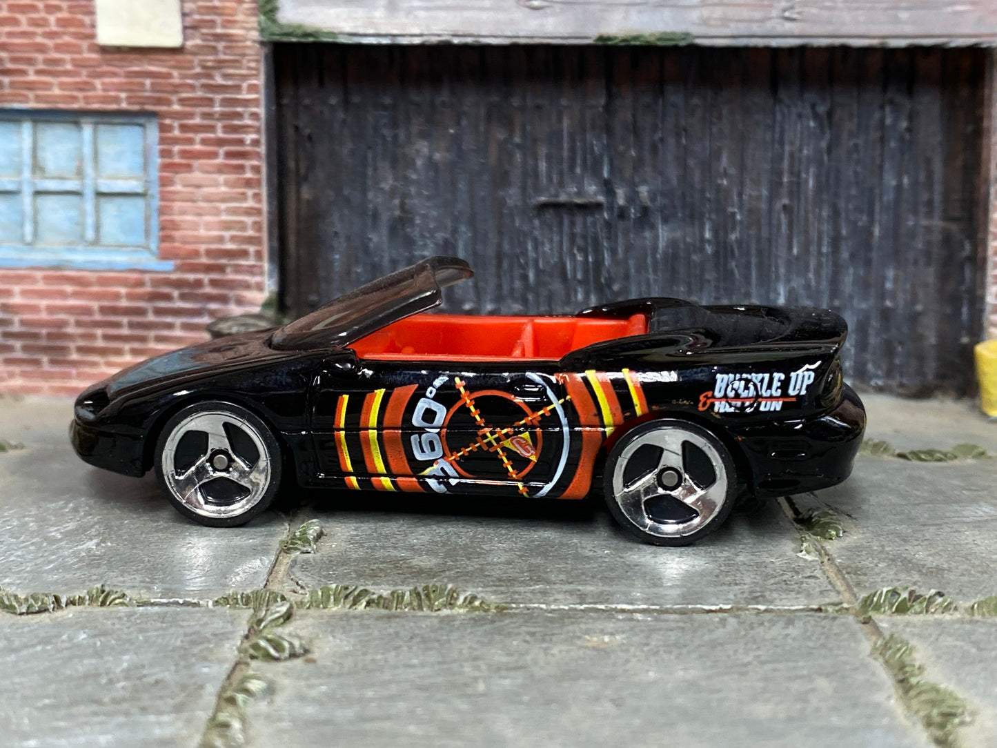 Loose Hot Wheels - 1995 Camaro Convertible - Black and Red