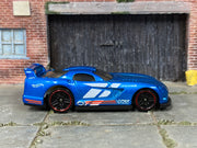 Loose Hot Wheels - Dodge Viper GTS-R - Blue and White