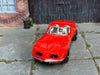 Custom Hot Wheels - Chevy C6 Corvette - Red - Red Mag Wheels - Rubber Tires