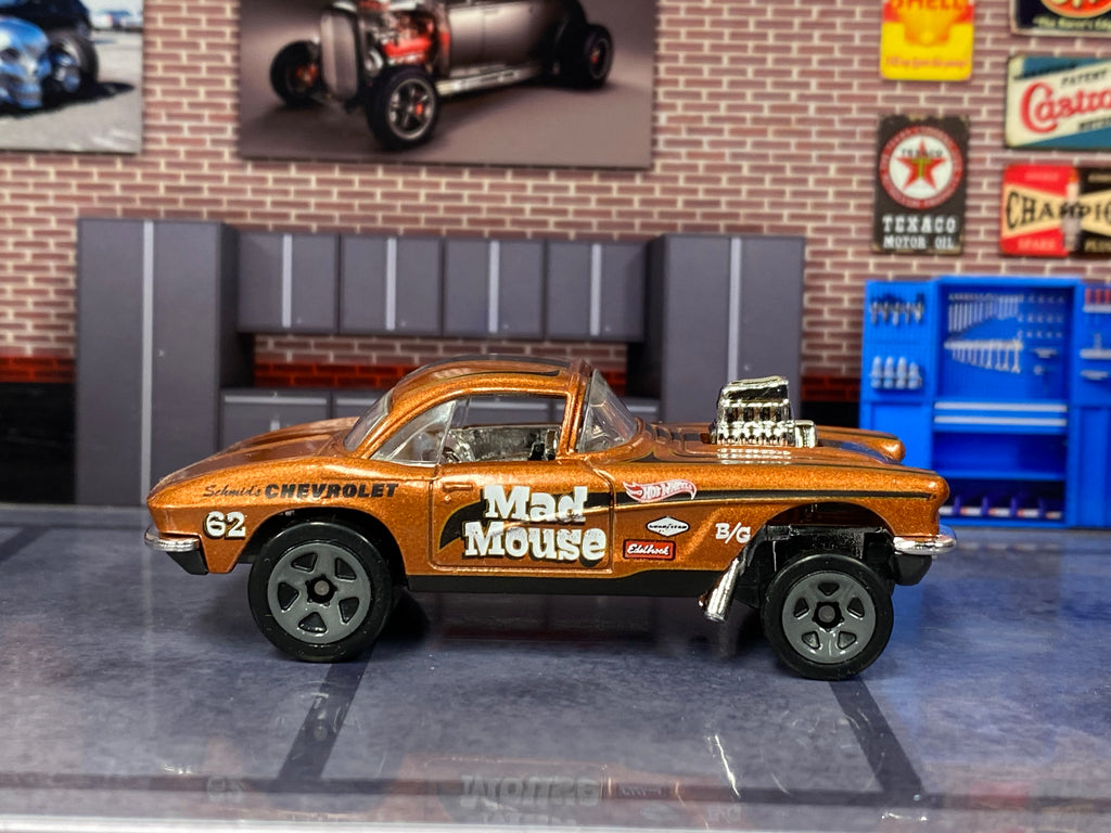 Loose Hot Wheels - 1962 Chevy Corvette Gasser - Bronze and Black