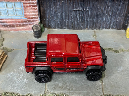 Loose Hot Wheels Land Rover Defender Double Cab – Dark Red | Modern Off‑Road Casting History