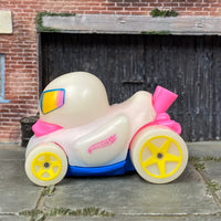 Loose Hot Wheels - Luck N'Roll Rubber Ducky - Pink and Blue GLOW IN THE DARK