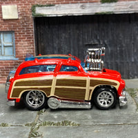 Custom Hot Wheels - Surf' N Turf' - Red - Chrome BBS Wheels - Rubber Tires