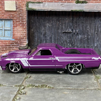 Loose Hot Wheels - 1971 Chevy El Camino - Purple and White