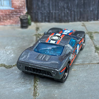 Custom Hot Wheels - Ford GT-40 - Silver, Red, Blue and White - Black and Chrome Mag Wheels - Rubber Tires