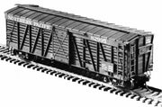 Central Valley HO Northern Pacific 40-Foot Stock Car Kit — completed example 1