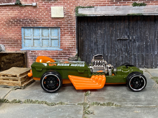 Loose Hot Wheels - Rigor Motor - Green and Orange