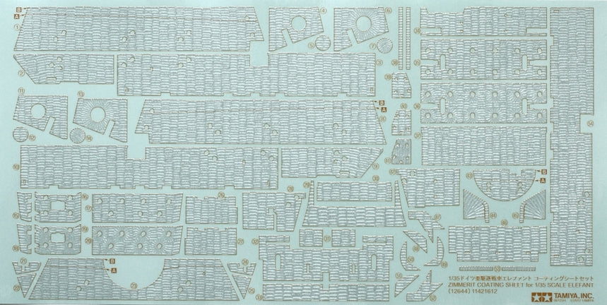 Tamiya 1/35 Zimmerit Coating Sheet Elefant – 12644 — exact product reference