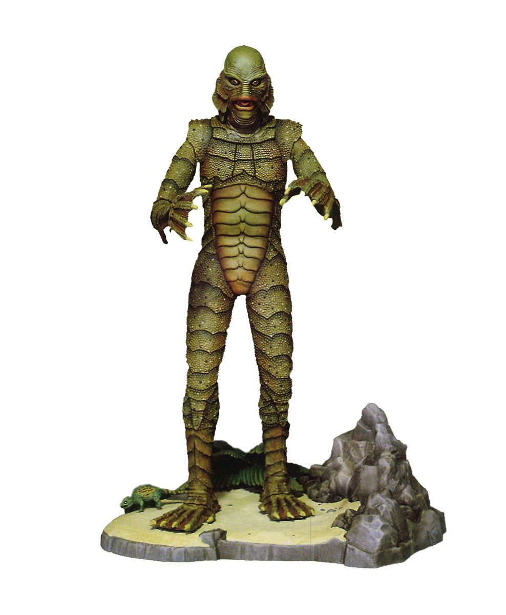 Moebius 980 1/8 Creature from the Black Lagoon assembled and painted model on its rocky base