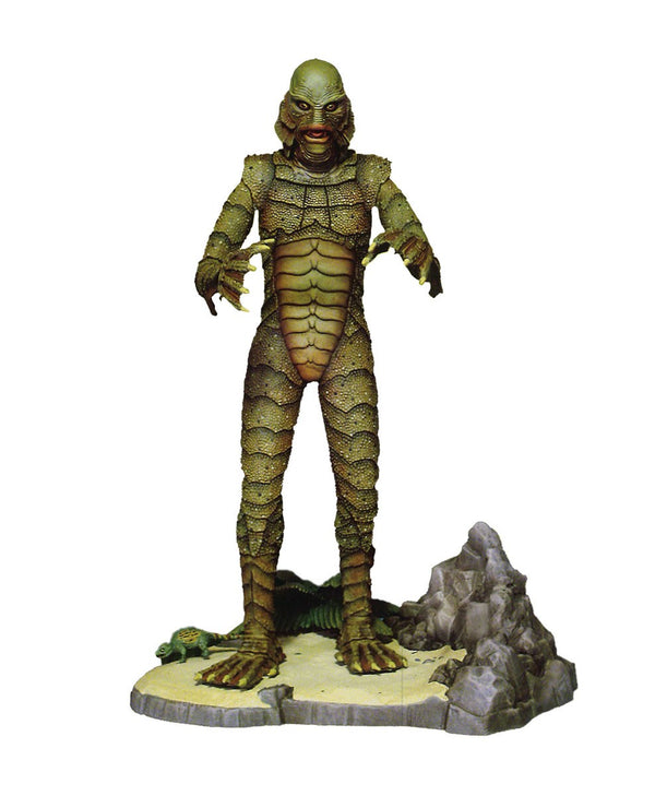 Moebius 980 1/8 Creature from the Black Lagoon assembled and painted model on its rocky base