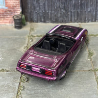 Custom Hot Wheels - Plymouth Barracuda - Purple, Black and White - Chrome Mag Wheels - Rubber Tires