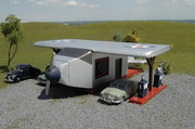 Bachmann HO Airplane Gas Station - layout example; vehicles and scenery not included