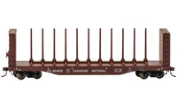 Bachmann HO 52-Foot Center-Beam Flatcar with Lumber Load - Canadian National #604215 — manufacturer product view 3