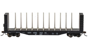 Bachmann HO 52-Foot Center-Beam Flatcar with Lumber Load - Northern Pacific #67022 — manufacturer product view 2