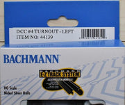 Bachmann HO E-Z Command DCC No. 4 Left Turnout - product and package view 2