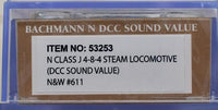 Bachmann N Norfolk & Western 611 Class J 4-8-4 with DCC Sound - product and package view 2