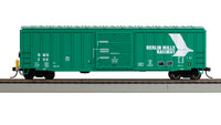 Bachmann HO 50-Foot Outside-Braced Boxcar with Flashing EOT - Berlin Mills Railway #266 — manufacturer product view 5