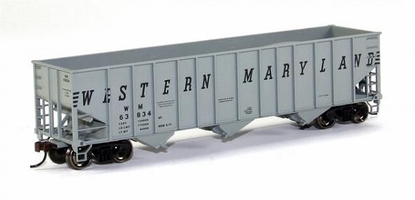 Bachmann HO Scale Western Maryland 63834 100-Ton Three-Bay Hopper - product view