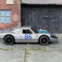 Loose Hot Wheels - Porsche 904 Carrera GTS - Silver and Blue 86