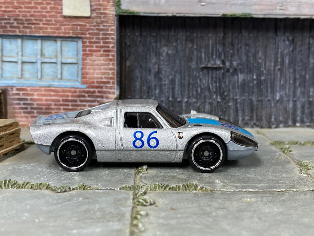 Loose Hot Wheels - Porsche 904 Carrera GTS - Silver and Blue 86