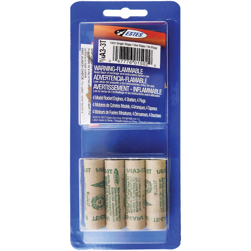 Estes 1/4A3-3T Engines/4pk — exact product reference