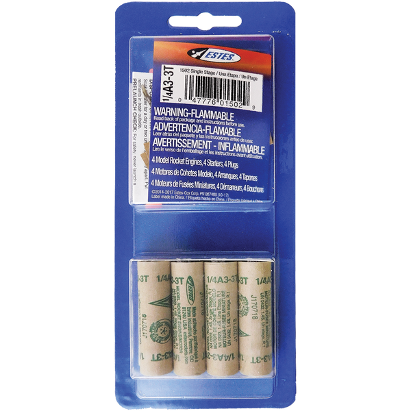 Estes 1/4A3-3T Engines/4pk — exact product reference