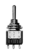 Miniatronics 3622002 Miniature Toggle Switches, SPDT 5Amp 120V Momentary (2-pack) — exact product view