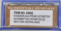 Bachmann N New York Central 5420 Hudson 4-6-4 with DCC Sound - product and package view 2