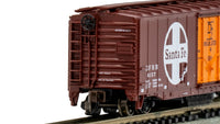 Bachmann N Scale Track Cleaning 50-Foot Plug-Door Boxcar - Santa Fe #6157 — manufacturer product view 3