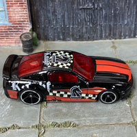 Loose Hot Wheels - 2007 Ford Mustang - Black and Red Knight Chess Livery