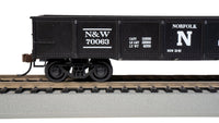 Bachmann HO Scale 40-Foot Gondola - Norfolk & Western #70063 — manufacturer product view 3