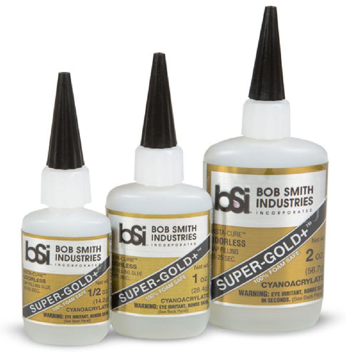 Bob Smith Industries SUPER-GOLD+ Gap Filling Odorless Foam Safe CA Glue 1/2oz 126 — exact product reference