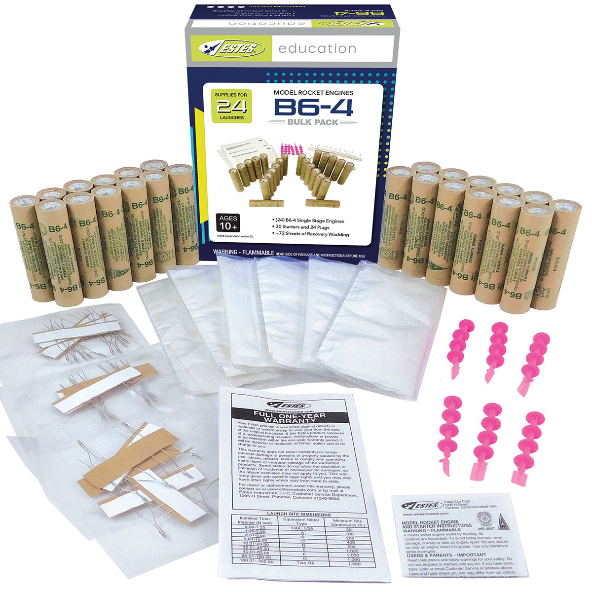 Estes B6-4 Engine Bulk Pack (1783) product view 2