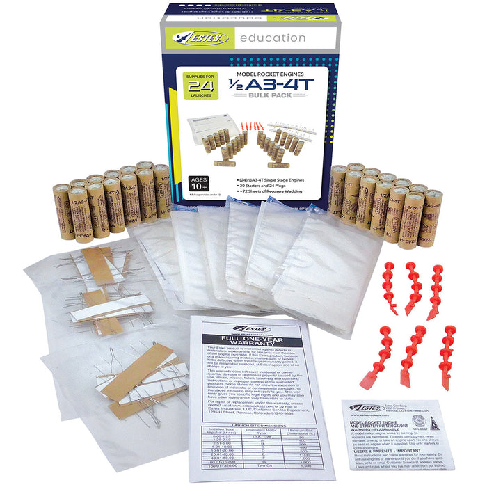 Estes 1/2A3-4T Engine Bulk Pack (1788) product view 2