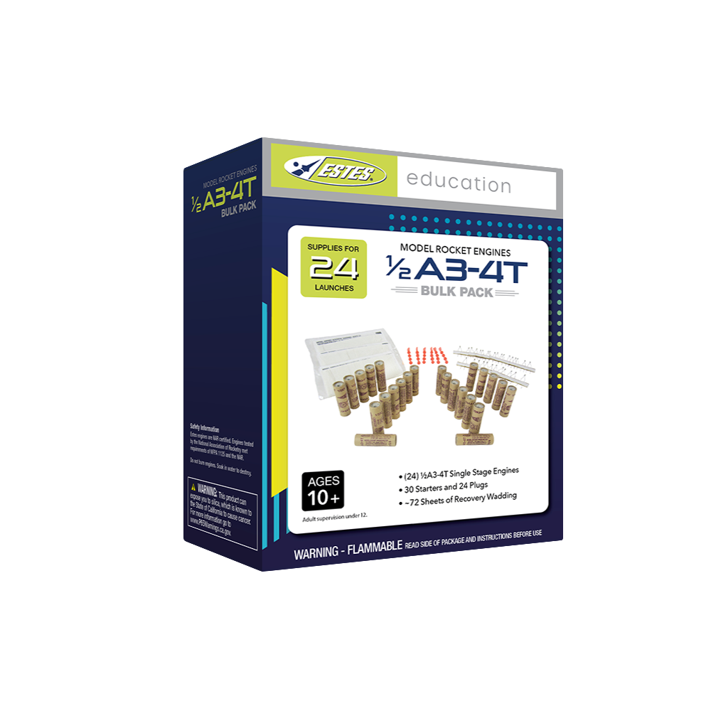 Estes 1/2A3-4T Engine Bulk Pack (1788) product view 1