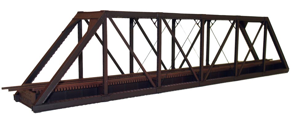Central Valley N Scale 150-Foot High-Portal Truss Bridge Kit — completed example 1