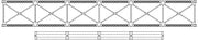 Central Valley N Scale 150-Foot Truss Bridge Bottom-Frame Parts 1816 – parts or assembled example