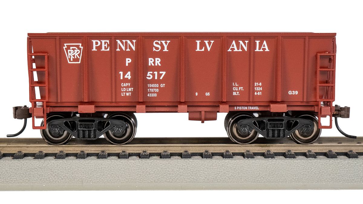 Bachmann HO Ore Car — Pennsylvania #14517 Tuscan Red — manufacturer product view 2
