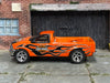 Custom Hot Wheels - 1997 Ford F150 - Harley Orange and Black - Chrome AMR Wheels - Rubber Tires