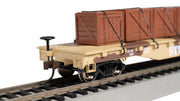 Bachmann HO 52' Flatcar - Desert Camouflage with Crates — manufacturer product view 5