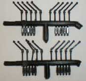 Cal Scale HO Plastic Air Hoses and Brackets - 20 Pack - product view 1