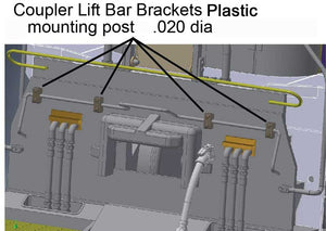 Cal Scale HO locomotive coupler lift-bar mount blocks 8-pack item 729 product image