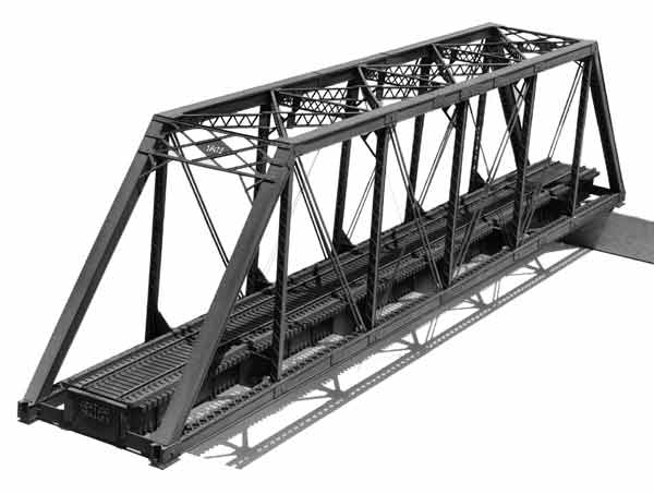 Central Valley HO 150-Foot Pratt Truss Bridge Kit 1902 – parts or assembled example