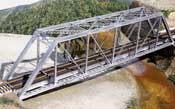 Central Valley HO 150-Foot Gusseted Through-Truss Bridge Kit 1906 – parts or assembled example